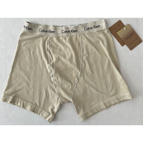 Calvin Klein Men's Sz Large Natural Color Cotton Mineral Dye Boxer Briefs - Picture 2 of 5